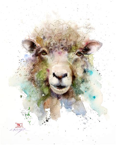 watercolor sheep|watercolor paintings of sheep.